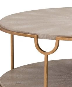 LIVING ROOM Regina Andrew Vogue Shagreen Cocktail Table (Ivory Grey And Brass) 9 LIVING ROOM Regina Andrew Vogue Shagreen Cocktail Table (Ivory Grey And Brass)