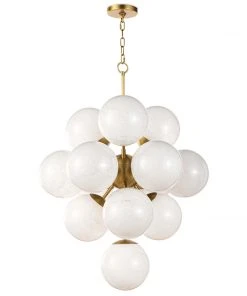 Regina Andrew La Dame Chandelier (Swirl Glass Natural Brass) All Lighting