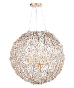 All Lighting Regina Andrew Cheshire Chandelier Large (Gold Leaf)