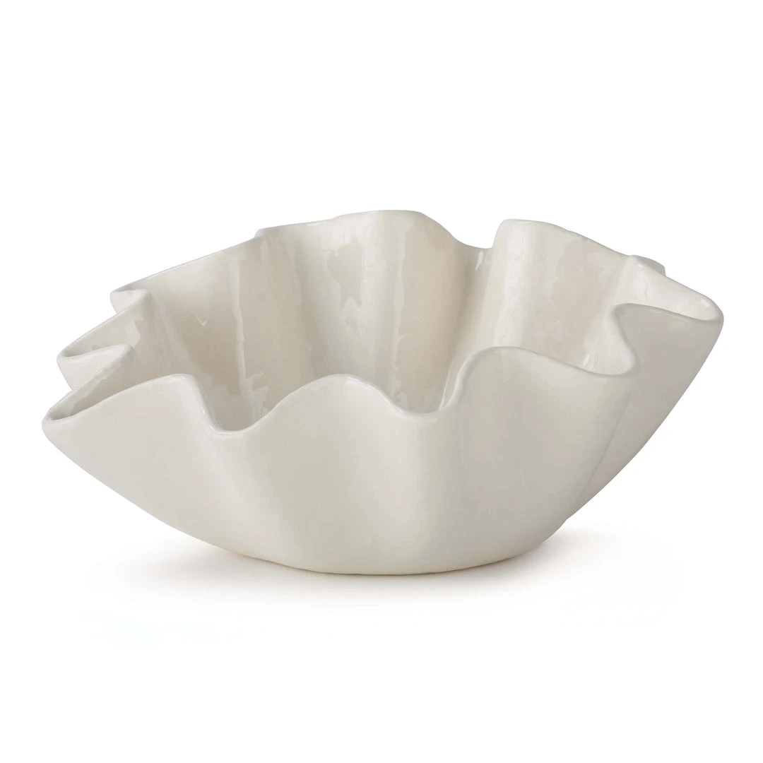 Regina Andrew Ruffle Ceramic Bowl Large DECOR 3 Regina Andrew Ruffle Ceramic Bowl Large DECOR