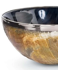 DECOR Regina Andrew Polished Horn And Brass Bowl