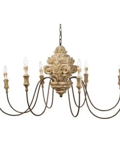 All Lighting Regina Andrew Wood Carved Chandelier