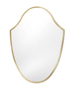 Regina Andrew Crest Mirror (Natural Brass)