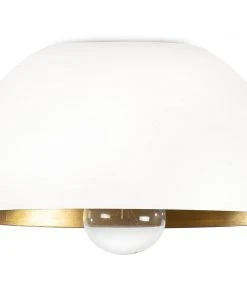 Regina Andrew Sigmund Flush Mount (White And Gold) All Lighting
