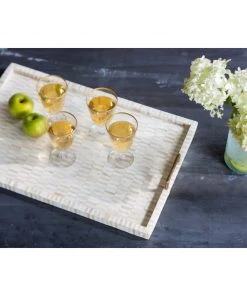 Regina Andrew Multi-Tone Bone And Brass Tray 9 Regina Andrew Multi-Tone Bone And Brass Tray