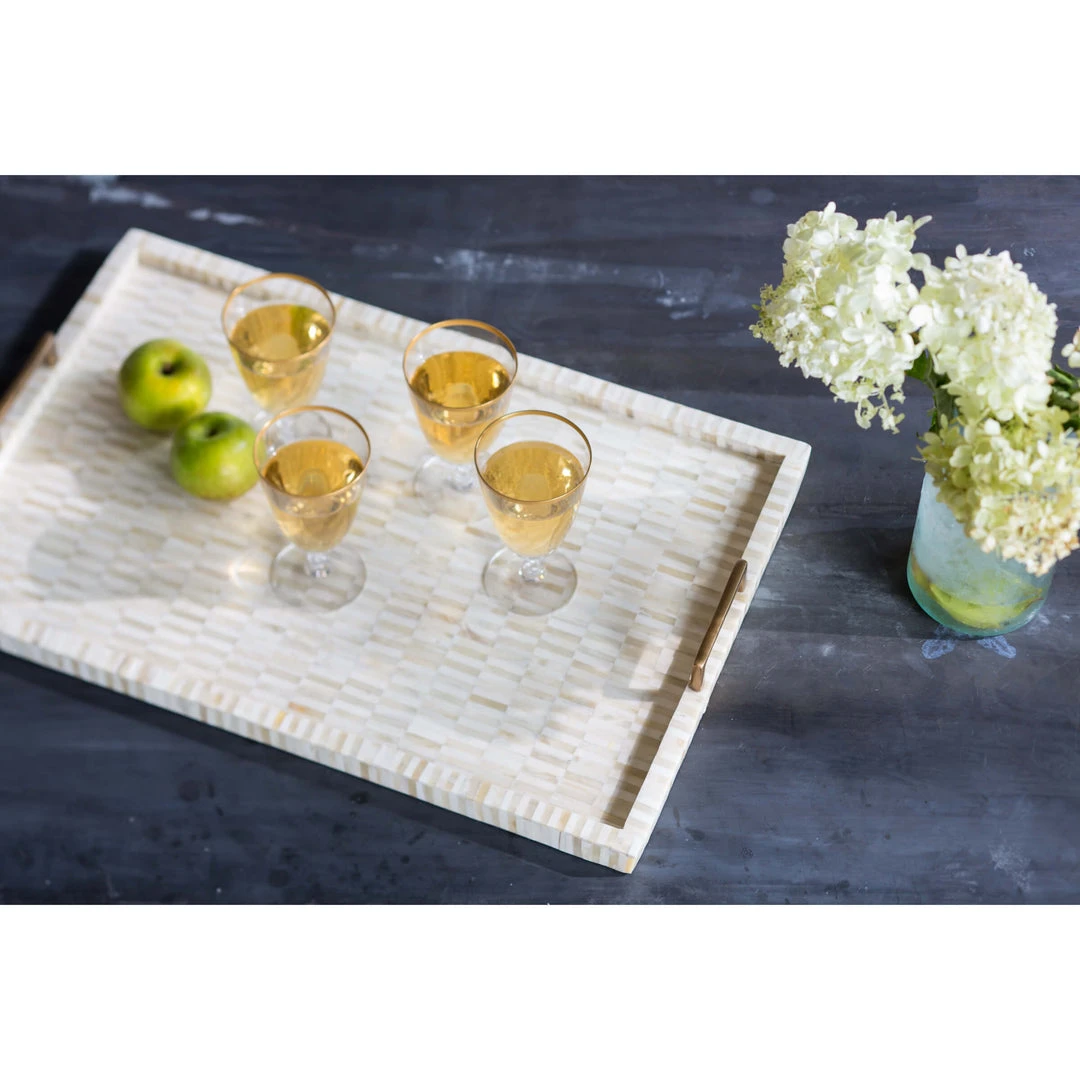 Regina Andrew Multi-Tone Bone And Brass Tray 4 Regina Andrew Multi-Tone Bone And Brass Tray