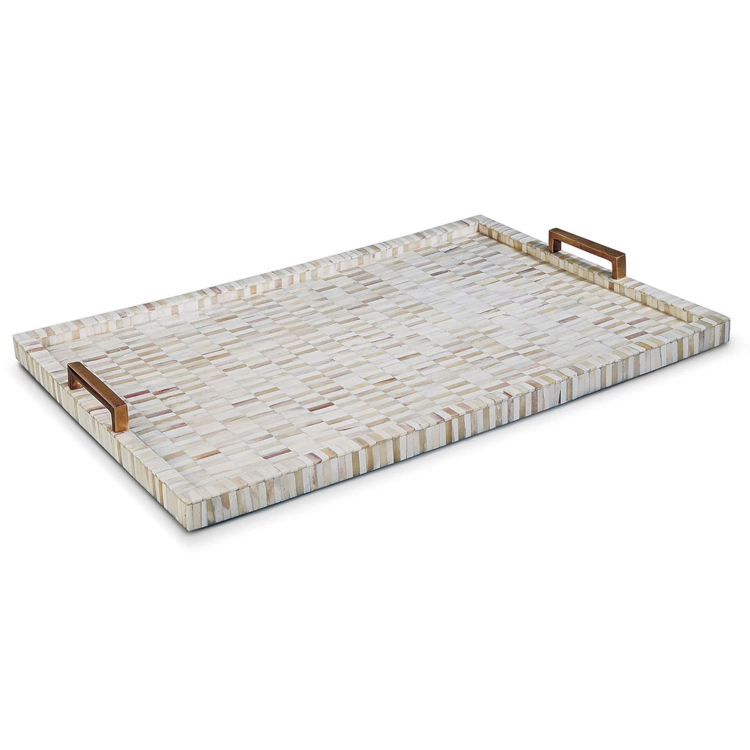 Regina Andrew Multi-Tone Bone And Brass Tray 3 Regina Andrew Multi-Tone Bone And Brass Tray