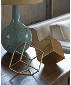 Regina Andrew Closed Standing Cube (Brass)