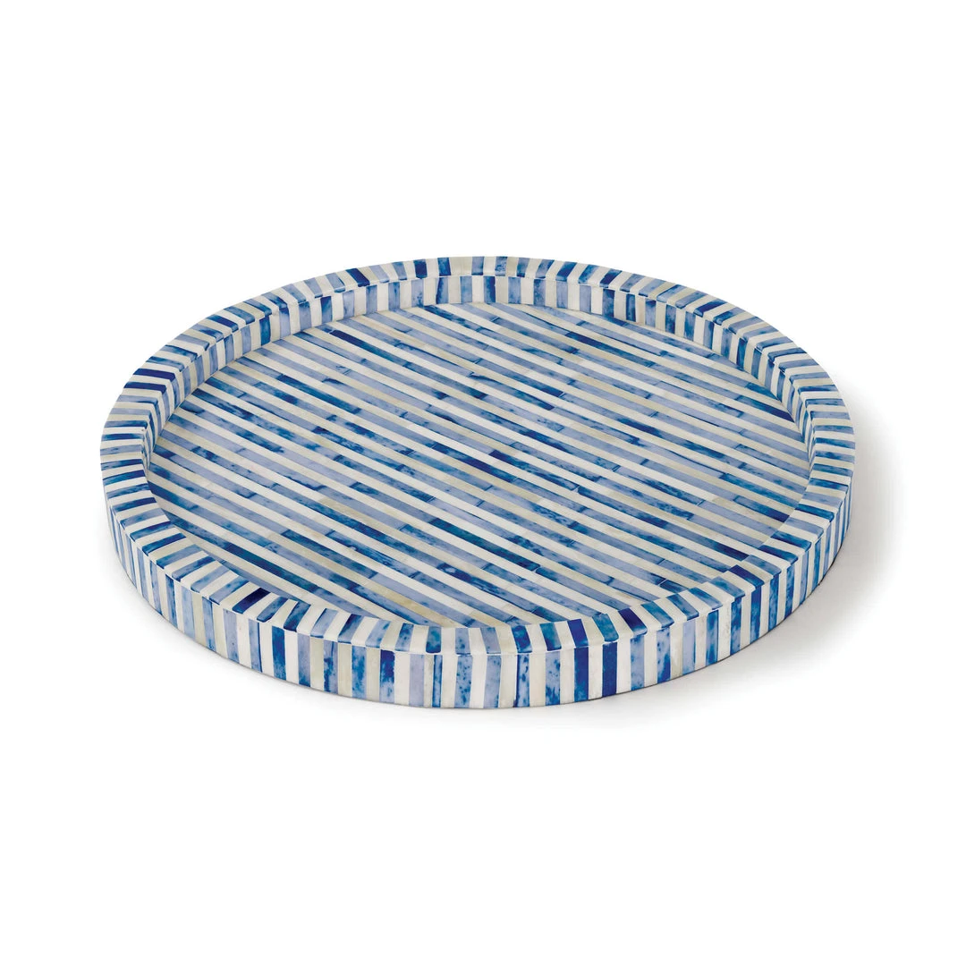 Regina Andrew Bone And Indigo Tray Round 3 Regina Andrew Bone And Indigo Tray Round