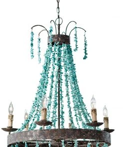 All Lighting Regina Andrew Beaded Turquoise Chandelier 9 All Lighting Regina Andrew Beaded Turquoise Chandelier
