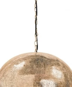 Regina Andrew Pierced Metal Sphere Pendant (Natural Brass) All Lighting