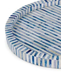 Regina Andrew Bone And Indigo Tray Round 6 Regina Andrew Bone And Indigo Tray Round