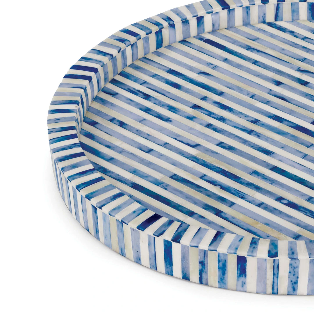 Regina Andrew Bone And Indigo Tray Round 4 Regina Andrew Bone And Indigo Tray Round