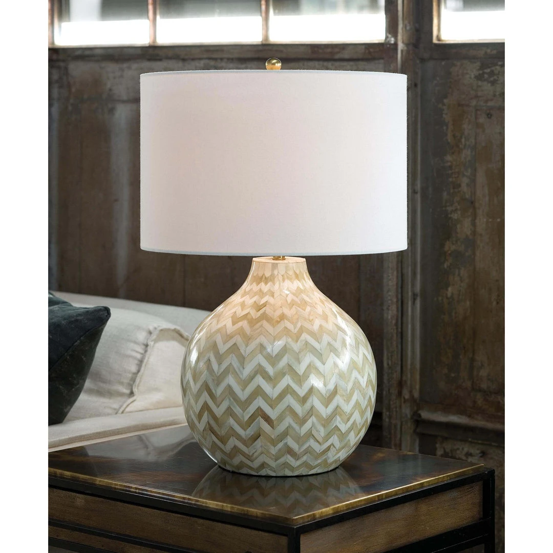 Table Lamps Regina Andrew Chevron Bone Table Lamp (Natural) 5 Table Lamps Regina Andrew Chevron Bone Table Lamp (Natural)