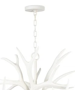 Regina Andrew Antler Chandelier (White) All Lighting