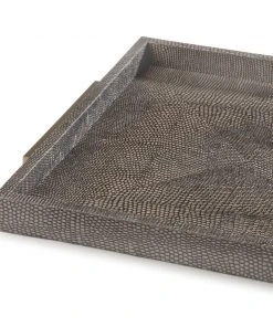 Regina Andrew Square Shagreen Boutique Tray (Vintage Brown Snake) DECOR