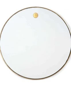 Regina Andrew Hanging Circular Mirror (Natural Brass)
