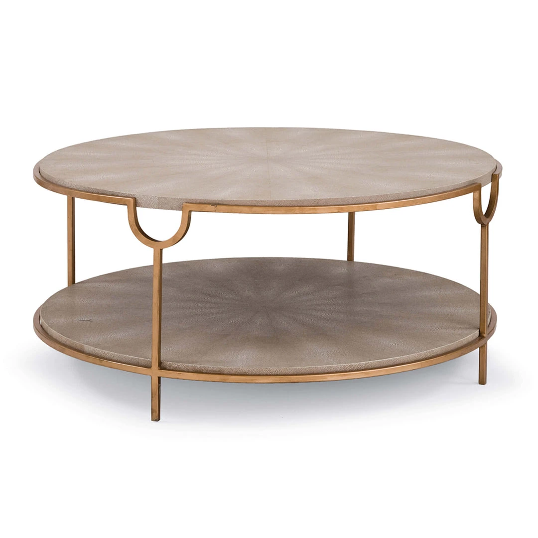 LIVING ROOM Regina Andrew Vogue Shagreen Cocktail Table (Ivory Grey And Brass) 3 LIVING ROOM Regina Andrew Vogue Shagreen Cocktail Table (Ivory Grey And Brass)