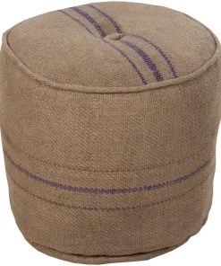 Surya Burlap POUF-13 Pouf