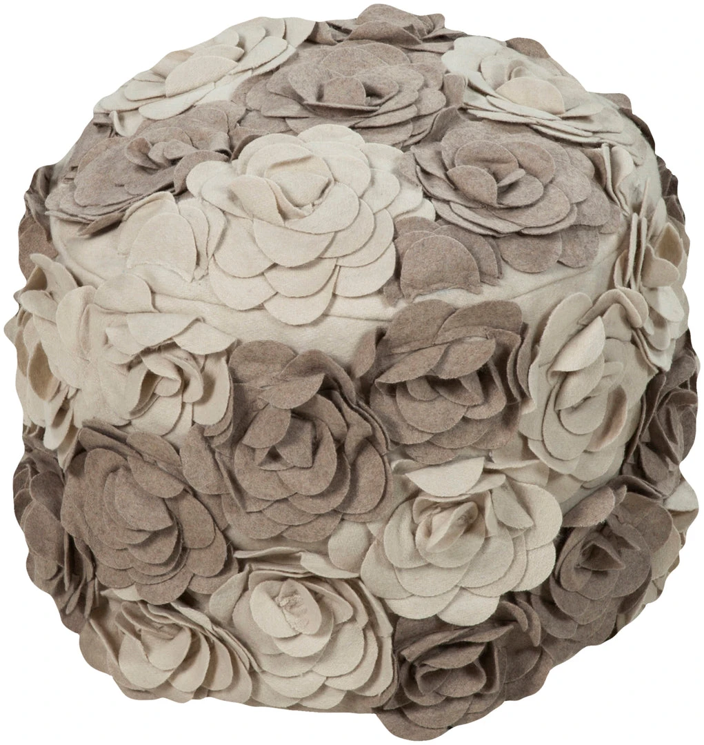 Surya Felted Floral POUF-28 Pouf 3 Surya Felted Floral POUF-28 Pouf