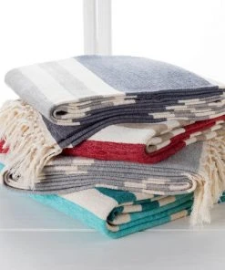 Surya Troy Woven Fringe Throw